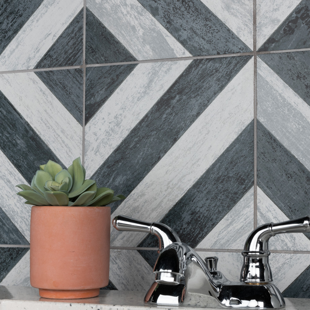 Sample – Cassis Sete Black Porcelain Floor and Wall Tile