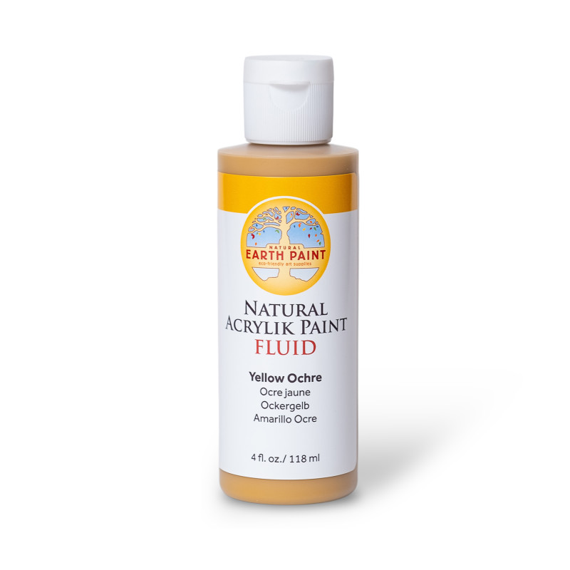 Natural Fluid Acrylik Paint, 4 oz, Yellow Ochre