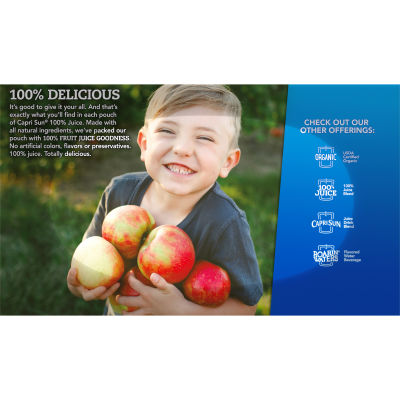 Capri Sun� 100% Juice Fruit Punch, Berry & Apple Juice Variety Pack, 40 ct Box, 6 fl oz Pouches