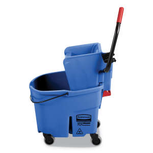 Rubbermaid Commercial, WaveBrake, 35qt, Mop Bucket w/ Sidepress Wringer, Blue