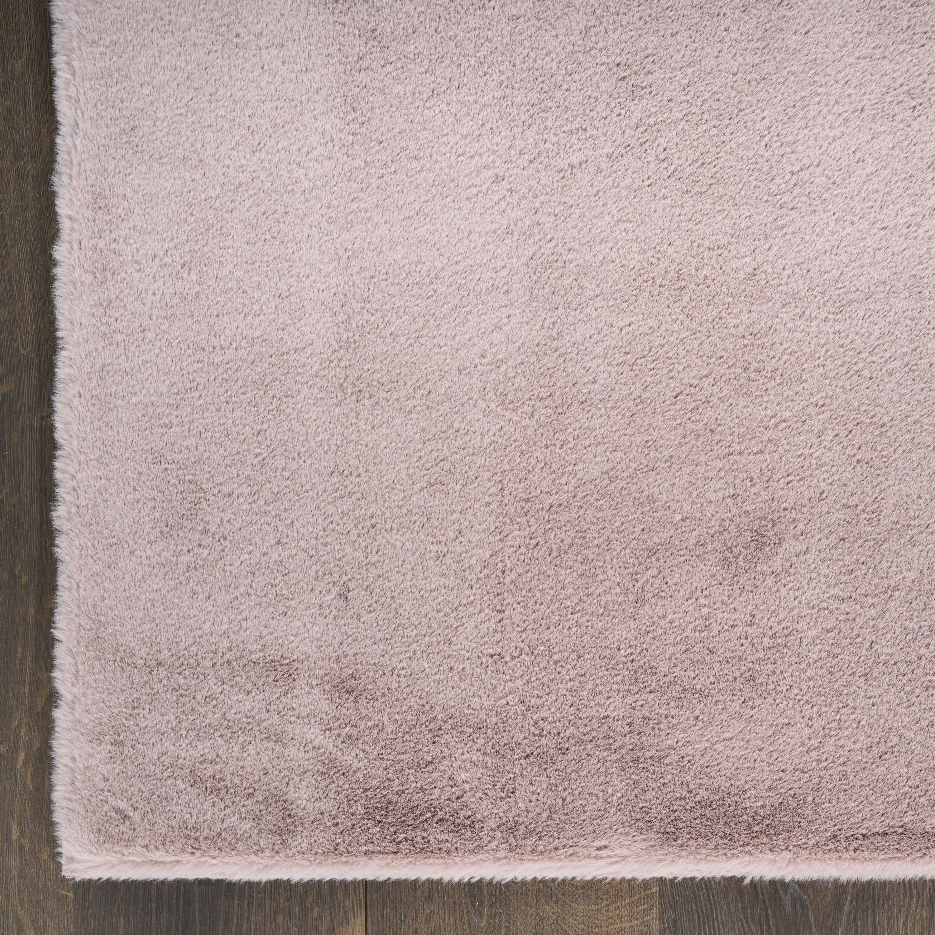 Nourison Soft Plush Rabbit Fur 7'6" x 9'6" Lavender Contemporary Indoor Rug