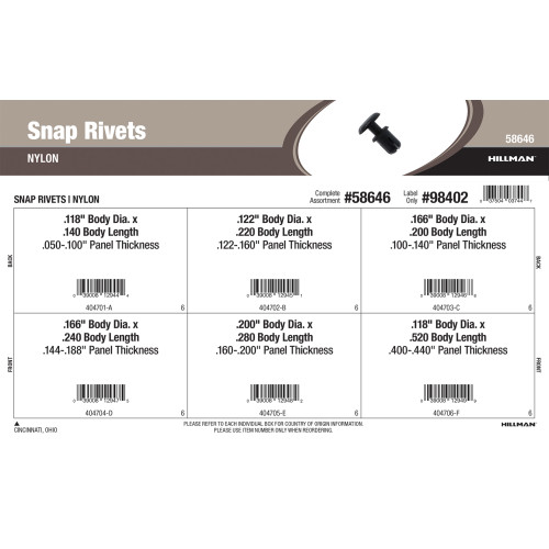 Nylon Snap Rivets Assortment