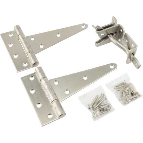 Hardware Essentials Stainless Steel Heavy Duty Gate Hardware Kit