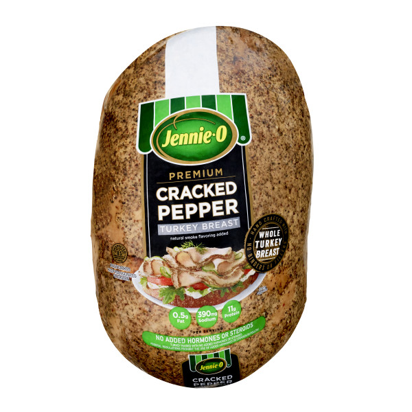 JENNIE-O(r) Premium Cracked Pepper Turkey Breast, 2pc . C1CB - Front Center Inner Pack (Hi Res)