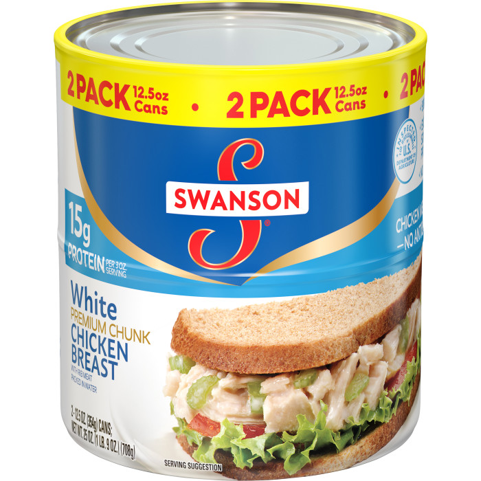 White Premium Chunk Canned Chicken Breast in Water