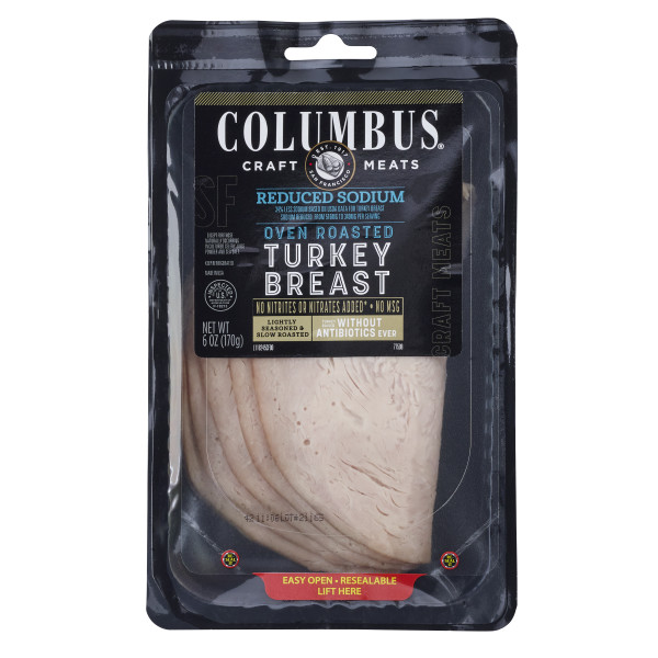 COLUMBUS(r) ABF Oven Roasted Turkey, Sliced, 12/6 oz. . C1CB - Front Center Inner Pack (Hi Res)