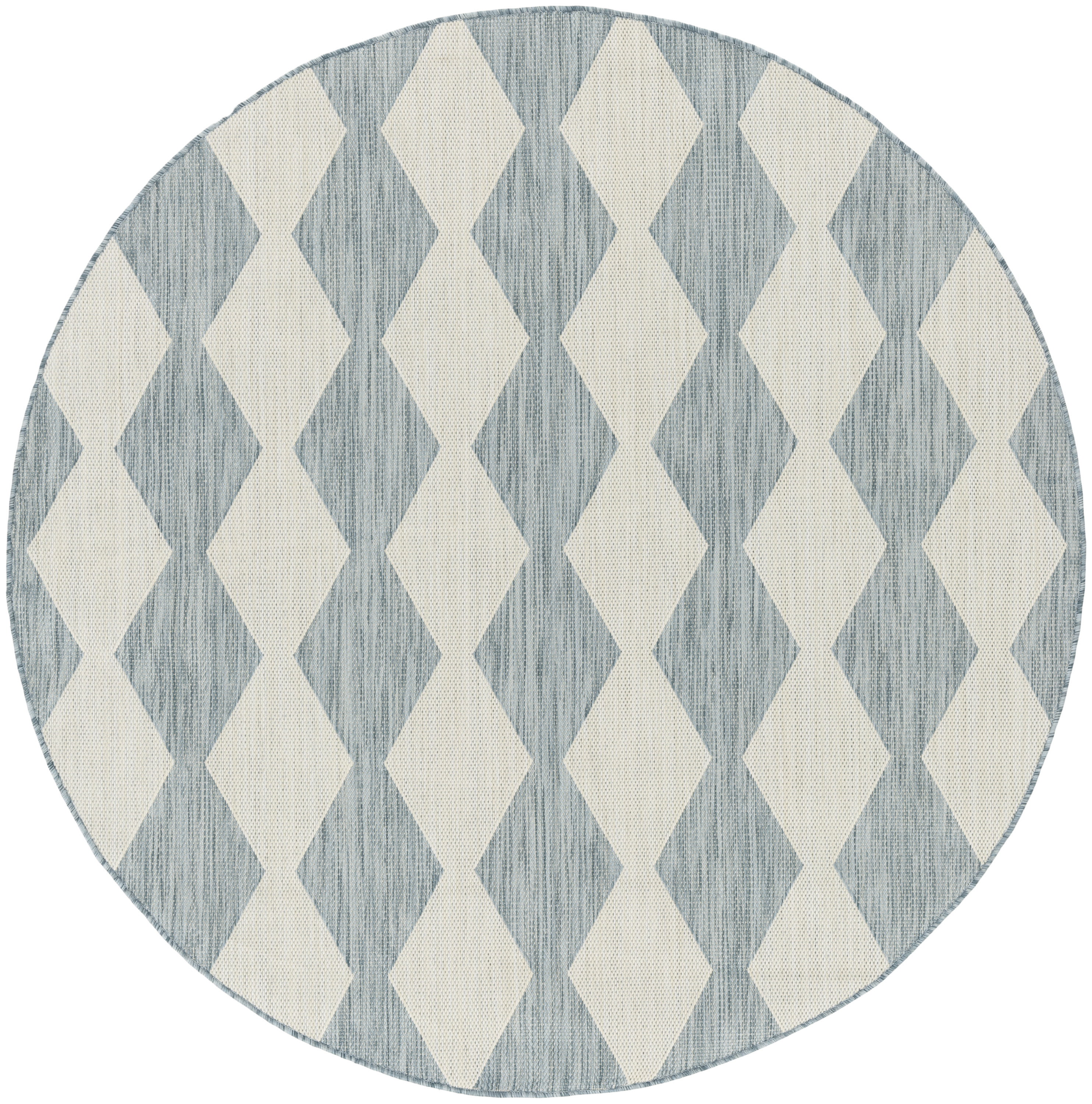 Nourison Positano 8' x Round Aqua Modern Rug