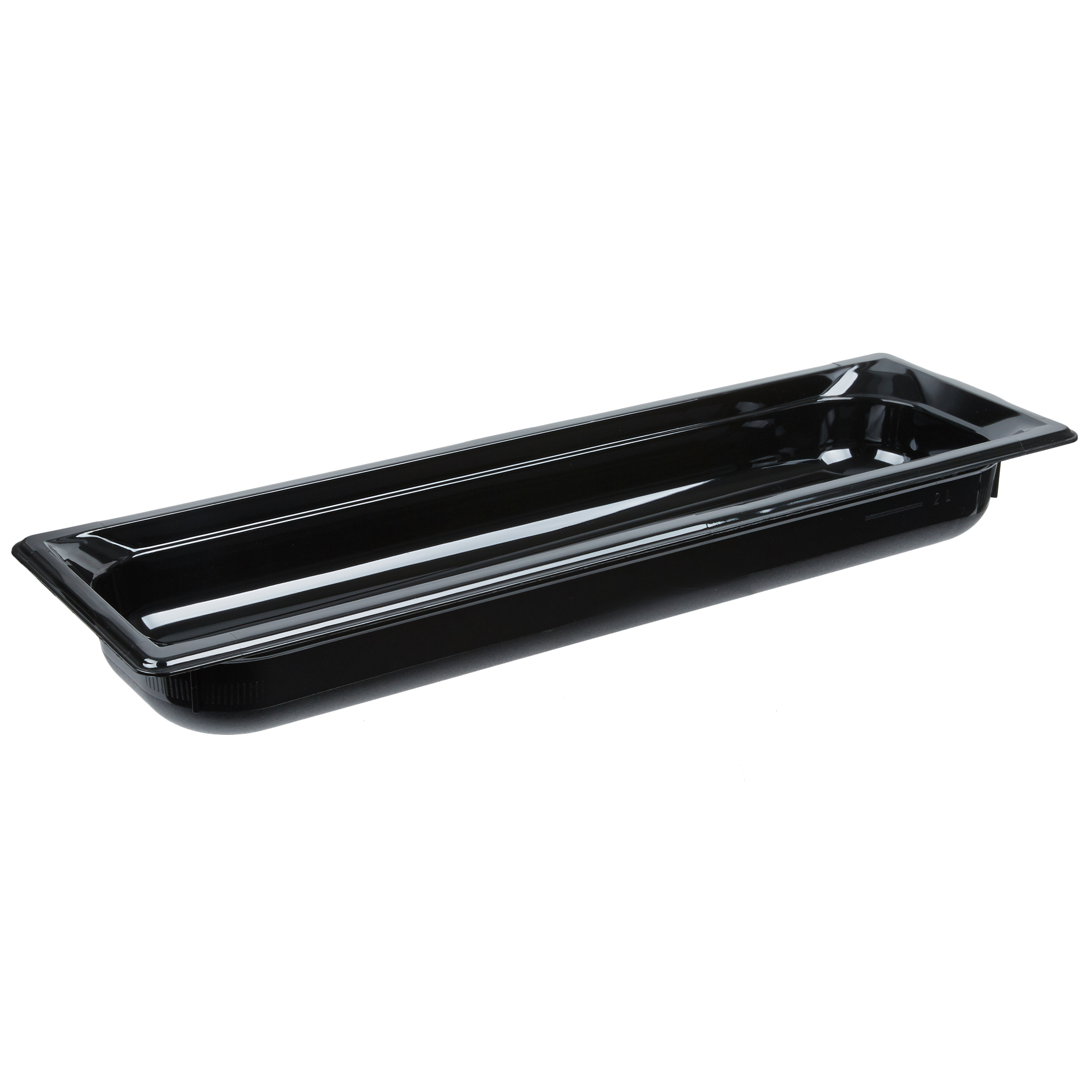 Halflongsize 2 ½inchdeep Super Pan® hightemperature plastic pan in