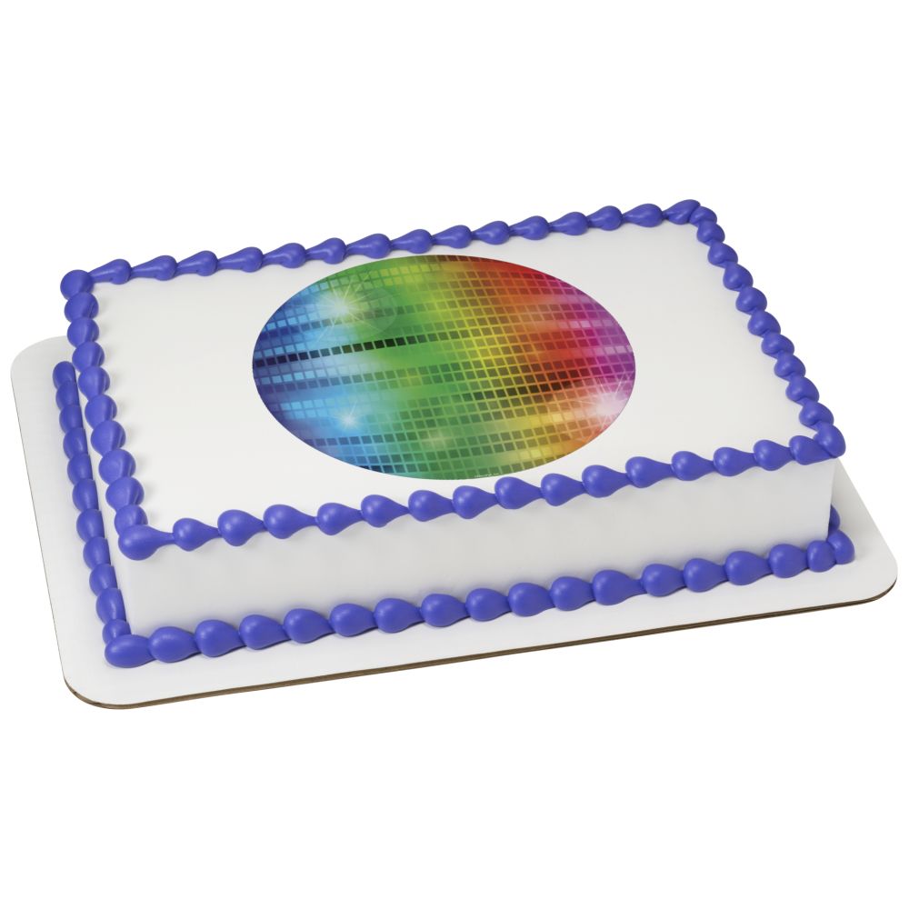 Image Cake Neon Disco Round