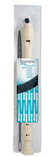 Soprano Recorder with cleaning rod