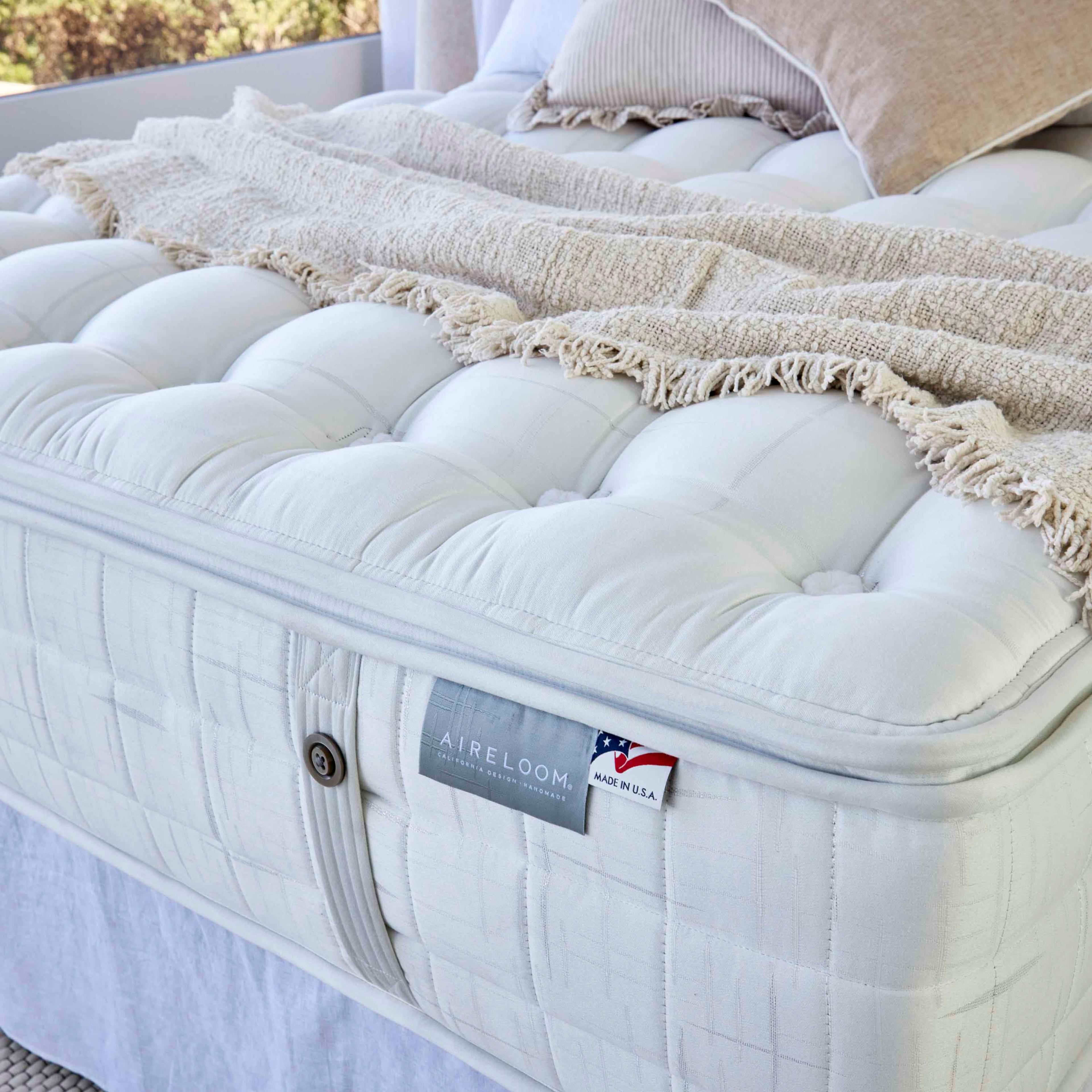 Detail image of the  Aireloom Karpen Dove Mattress, Plush from Forty Winks