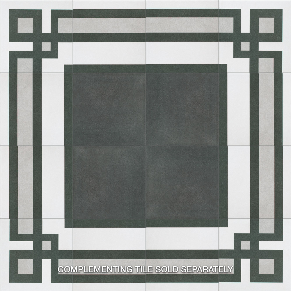 Twenties Corner 7.75x7.75 Square Ceramic Floor and Wall Digital Pattern