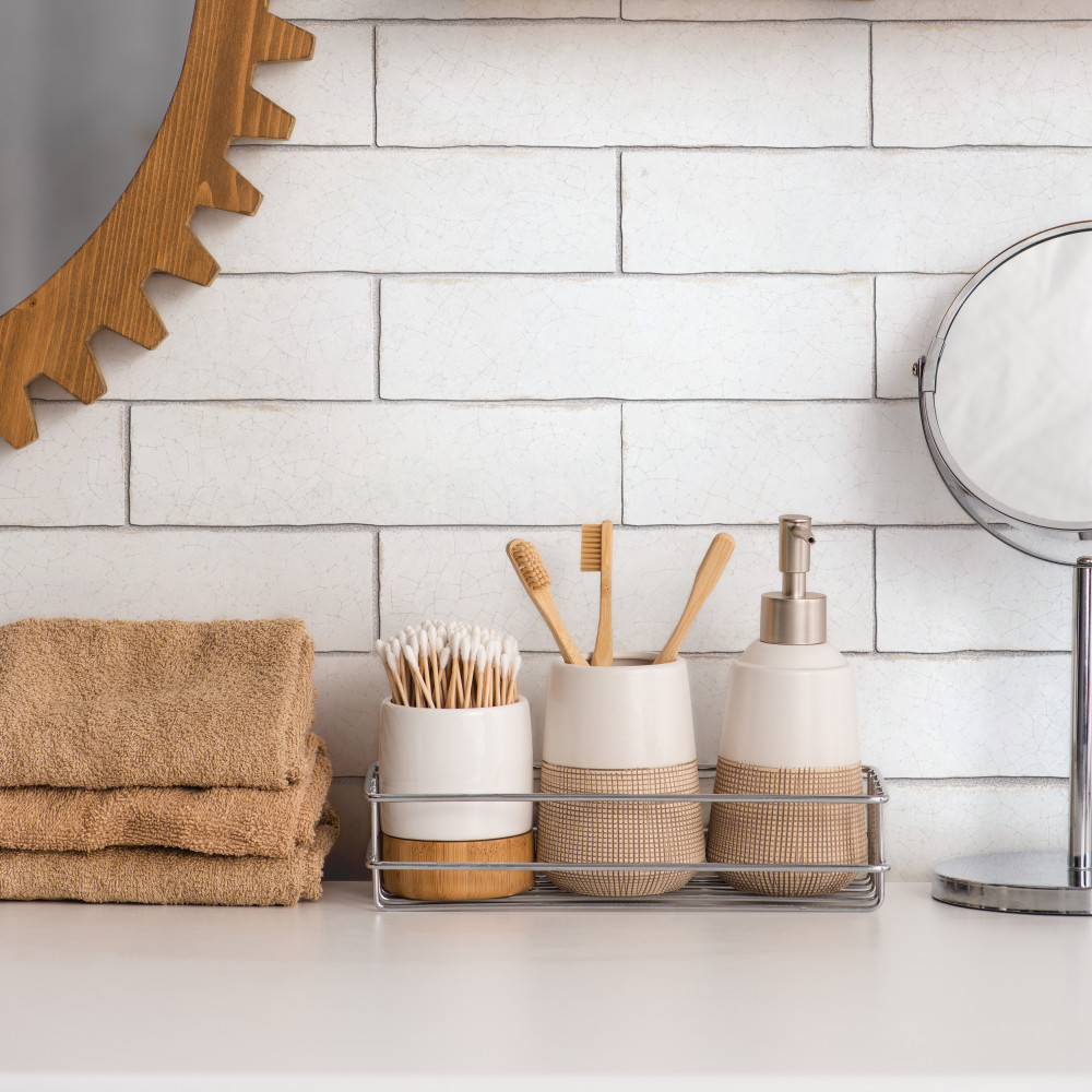 Crackle White 2-7/8 in. x 11-7/8 in. Ceramic Wall Tile