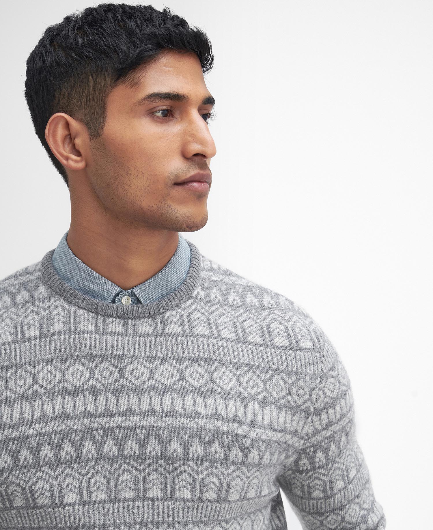 Stonebeck Fairisle Crew Neck Jumper image number 3