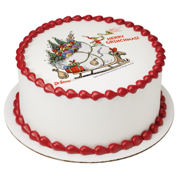 How the Grinch Stole Christmas! Grinch on a Sleigh PhotoCake® Edible Image®
