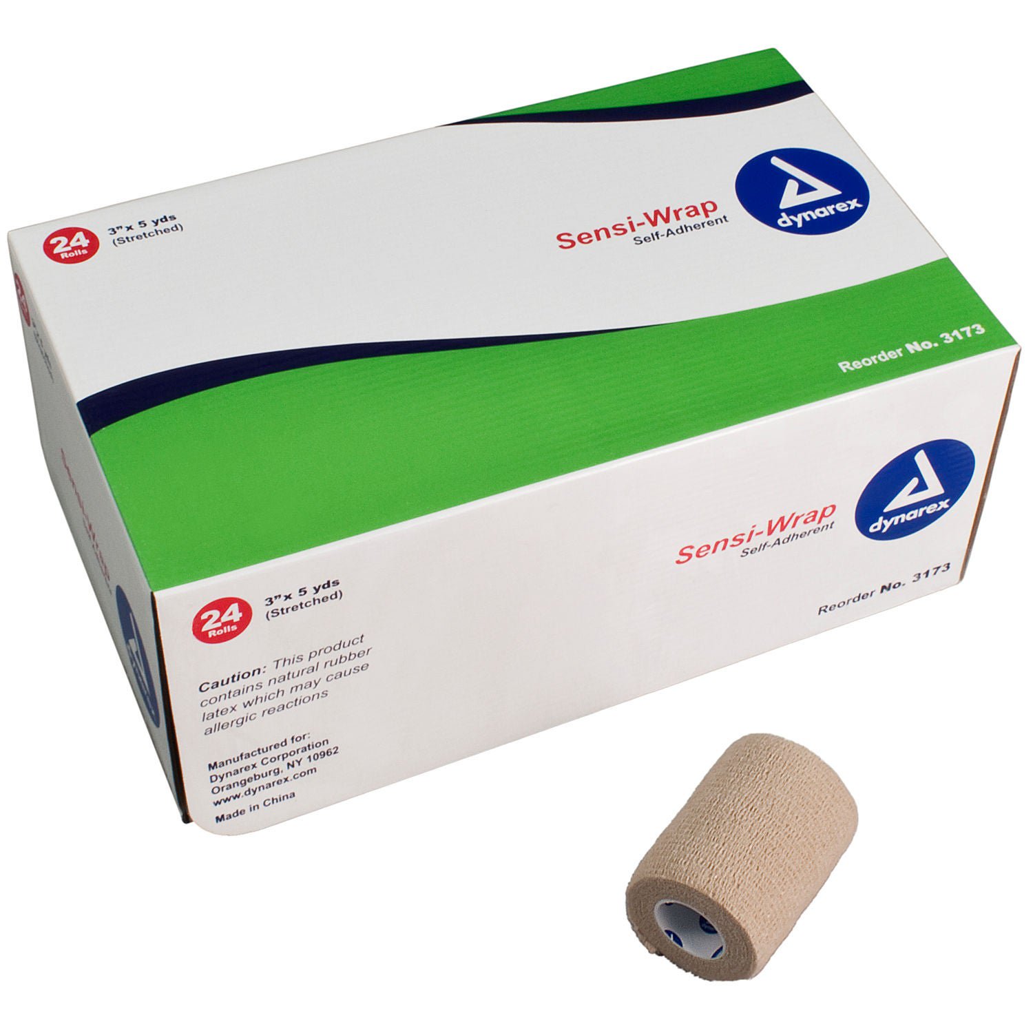Sensi-Wrap Self-adherent Closure Cohesive Bandage, 3 Inch x 5 Yard