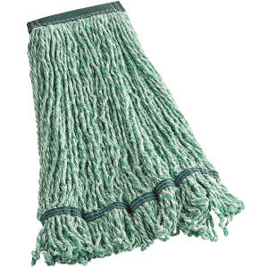Rubbermaid Commercial, Web Foot, Microfiber Looped-End Wet Mop Head with 5" Headband, 20 oz, Green