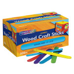 Creativity Street&reg; Jumbo Craft Sticks, Bright Hues Assorted, 6" x 0.75", 500 Pieces CK-377602