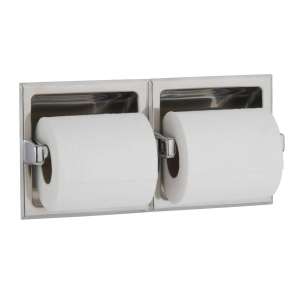 Bobrick, Recessed, Standard Bath Tissue Dispenser, Chrome