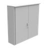Type 3R Current Transformer Enclosure, Hinge Cover, Steel ANSI 61 Gray, Double Doors, 48 x 12 x 48