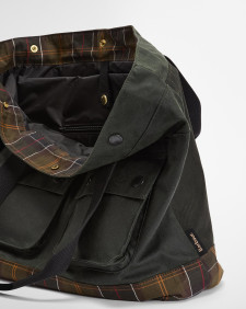 Borsa tote Field in tessuto cerato Sage/Classic