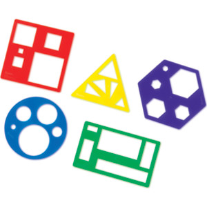 Primary Shapes Templates, Set of 5