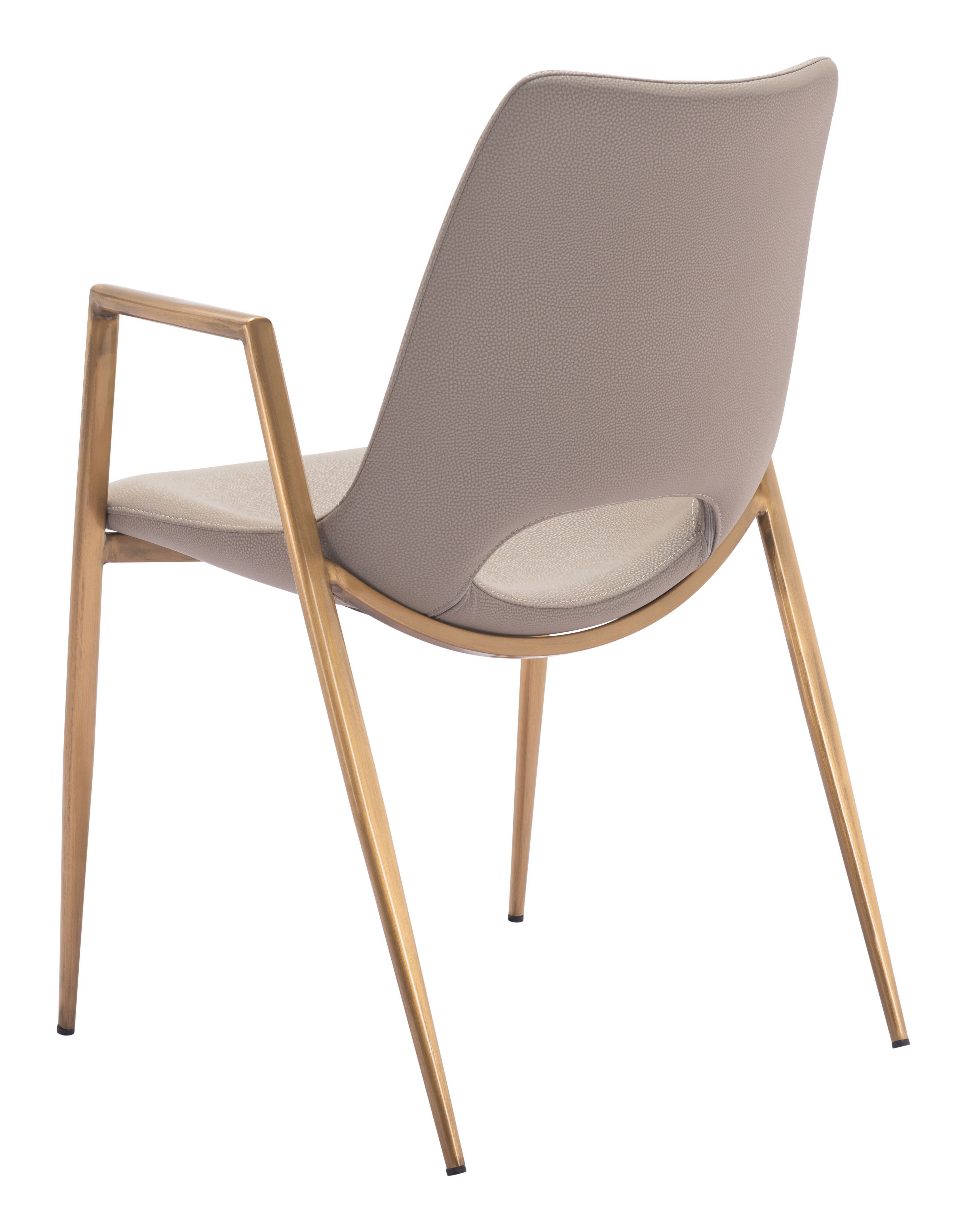 Desi Dining Chair (Set of 2) Beige & Gold product image
