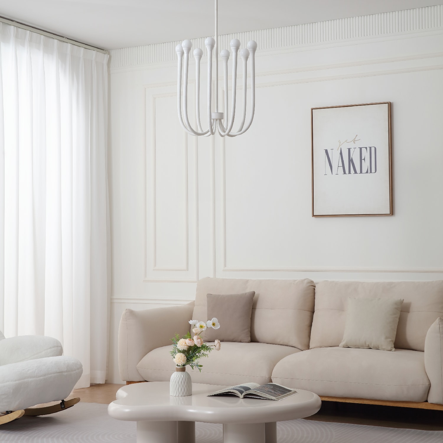 Breeze 8 Light Chandelier — installation 2