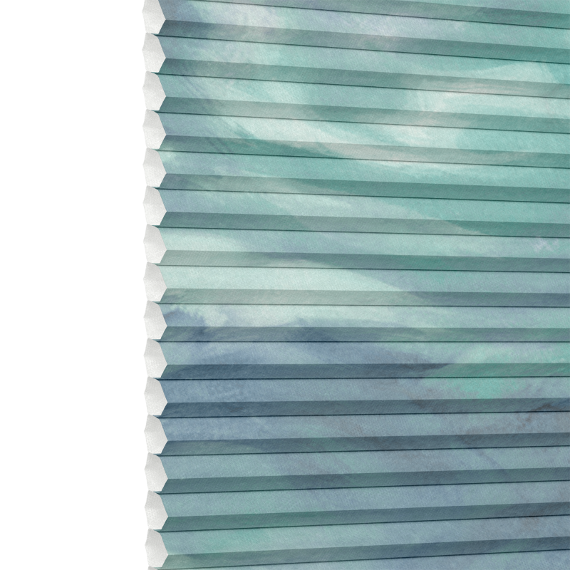 Thermashade Ripple Aqua Pleated blind