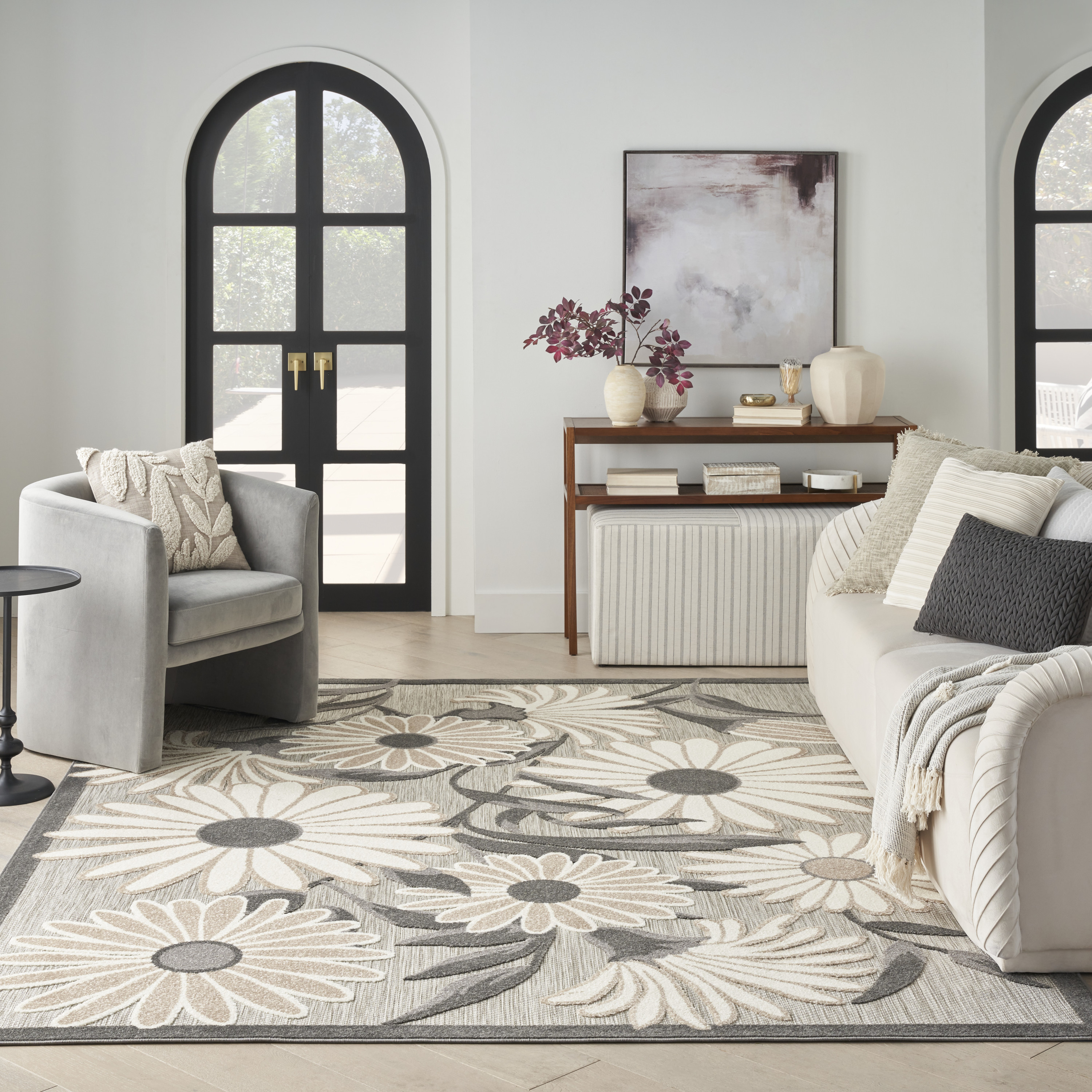 Nourison Aloha 7' x 10' Beige Contemporary Rug