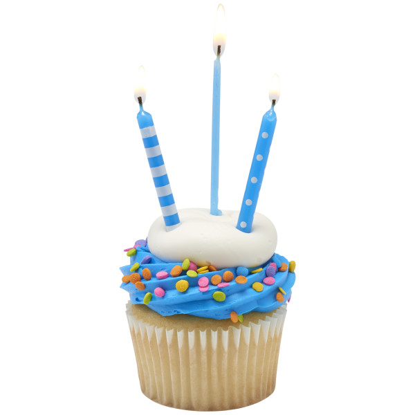 Blue Slim Glitter Specialty Candles