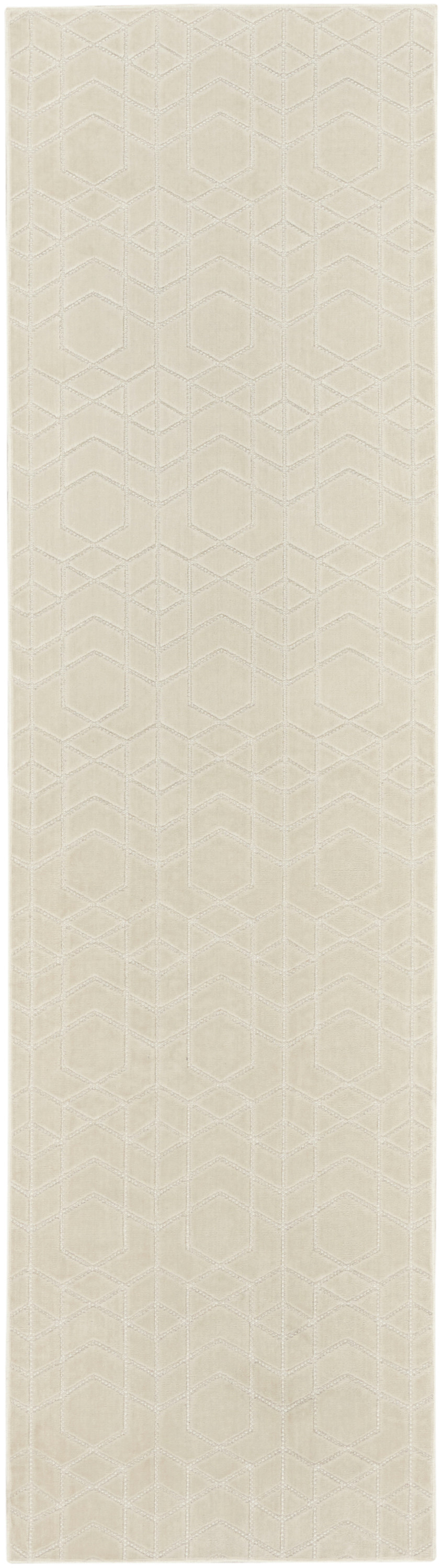 Nourison Washable Charm 2'2" x 10' Ivory Modern Indoor Rug