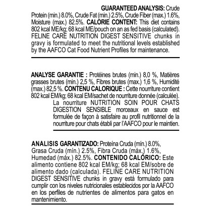Royal Canin Feline Care Nutrition Digest Sensitive Chunks in Gravy Pouch