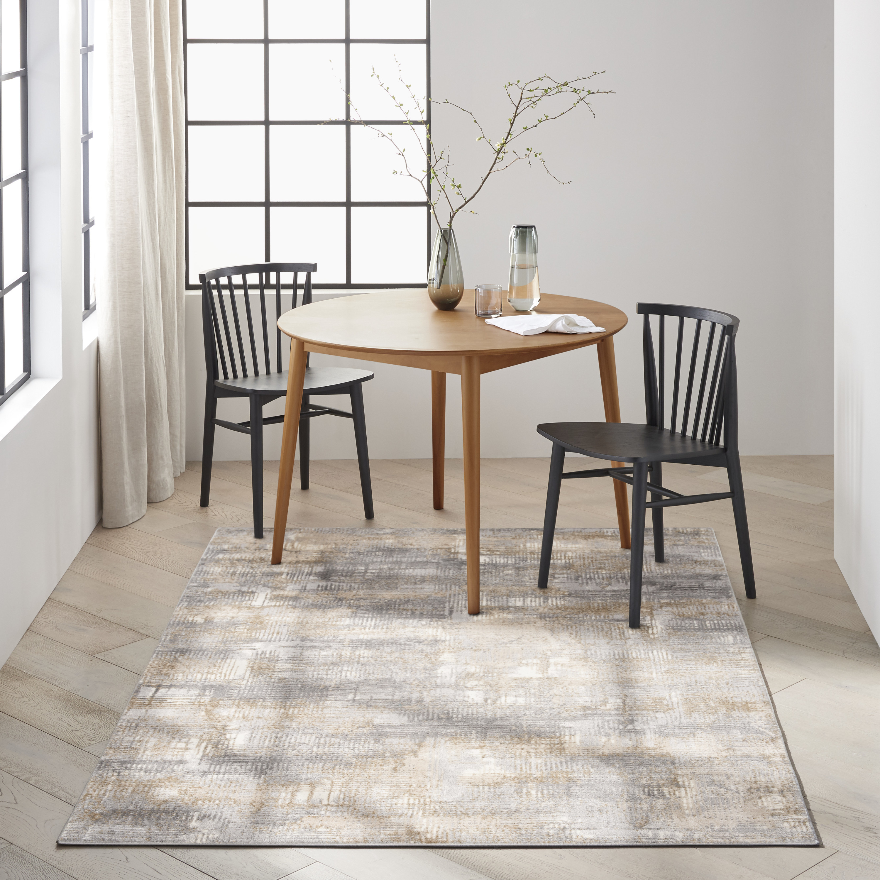 Calvin Klein CK950 Rush 4' x 6' Grey Beige Modern Indoor Rug