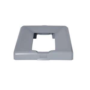 Rubbermaid Commercial, Slim Jim, Recycling Station, 33 gal, Resin, Gray, Rectangle, Receptacle