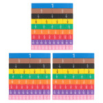 Learning Advantage&reg; Fraction Tiles - Foam - Magnetic - 51 Per Set - 3 Sets CTU7699-3