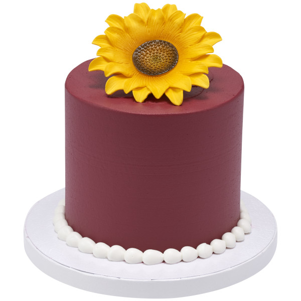 Sunflower - Red 3 Free Gum Paste Flowers