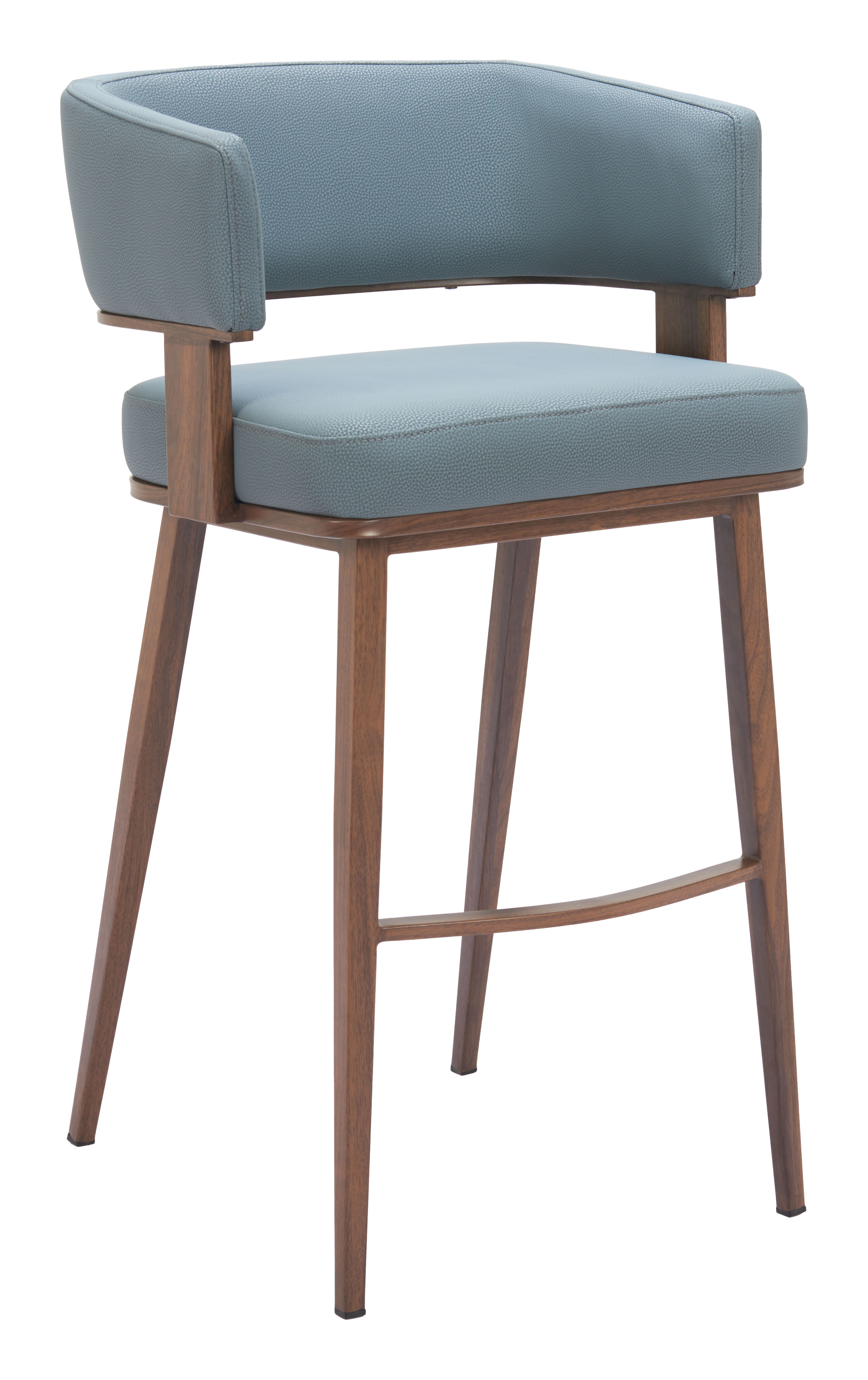 Poise Barstool Azure Gray & Walnut product image