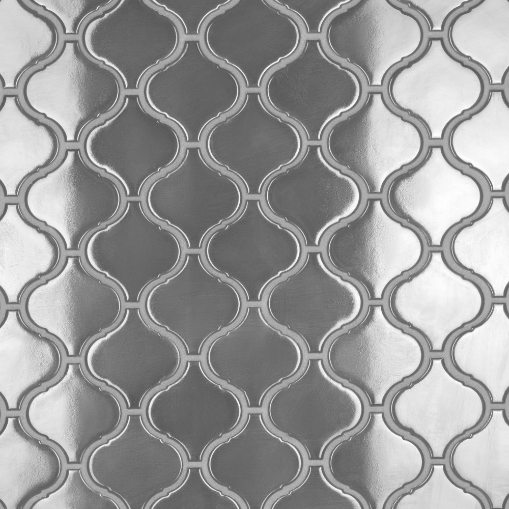 Metro Lantern Glossy Dark Grey 9-1/2 in. x 10-3/4 in. Porcelain Mosaic Tile