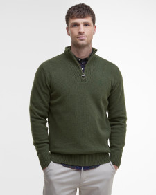 Maglione con mezza zip in lana d'agnello Essential 