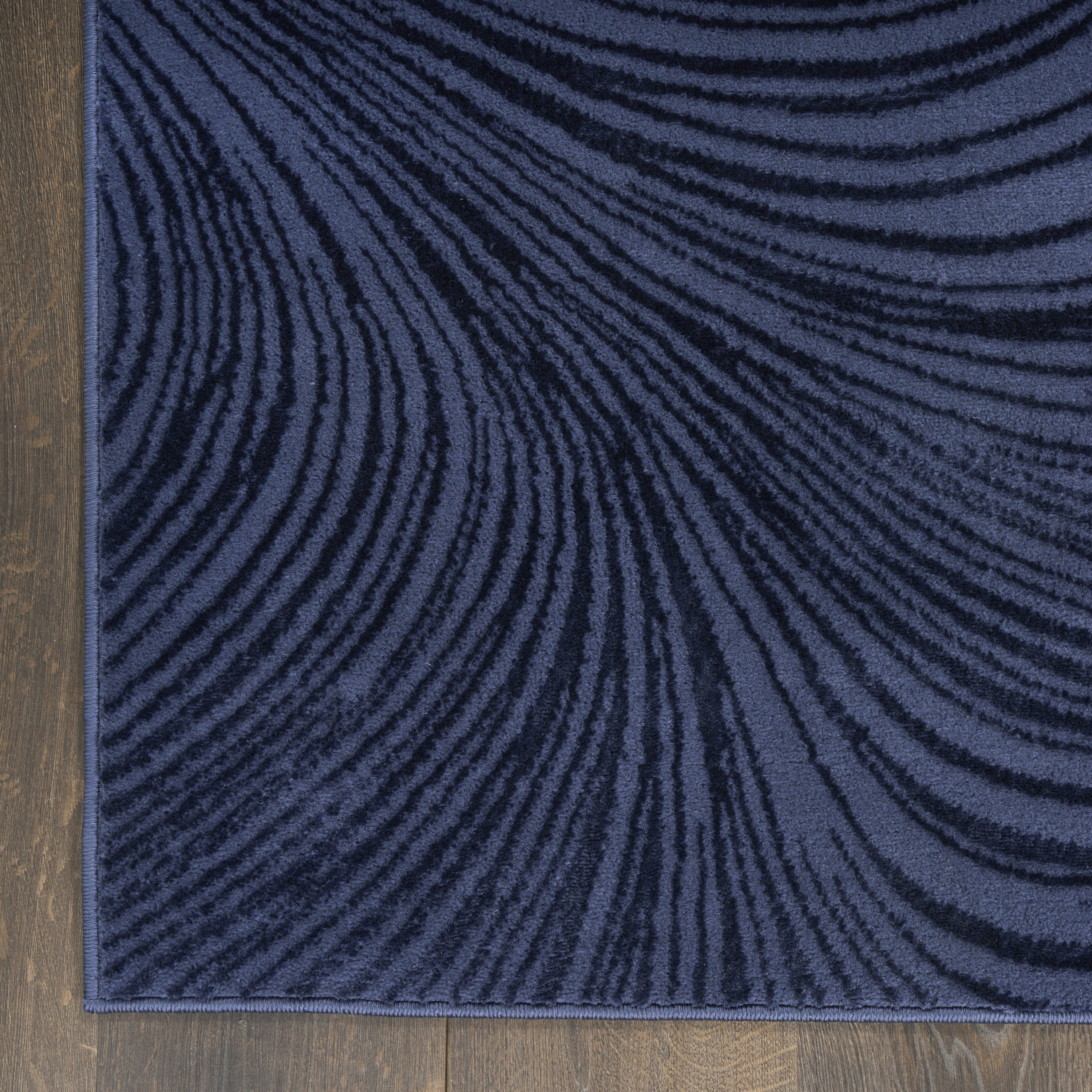 DKNY Central Park West 2'2" x 7'6 Navy Modern Indoor Rug