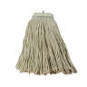 Impact, Layflat, Cotton Cut-End Wet Mop Head with 1" Headband, 16 oz, White