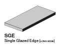 Ocean Surf Gray 3×9 Trim Tile Crackle Glossy (9″ Glazed Edge)