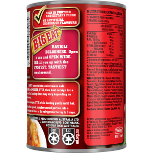  Heinz® Big Eat™ Ravioli Bolognese 410g 
