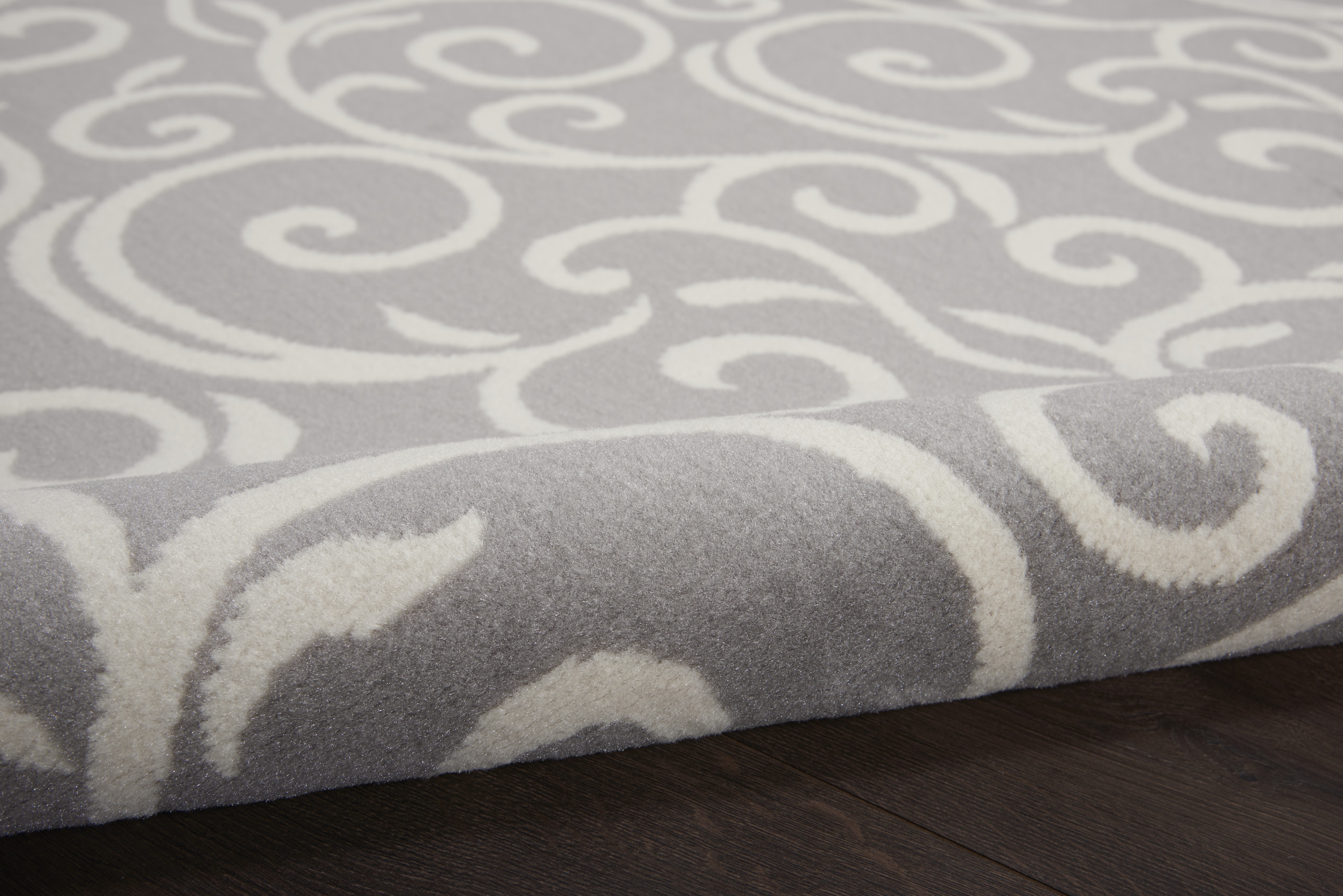 Nourison Grafix 8' x Round Grey Contemporary Indoor Rug