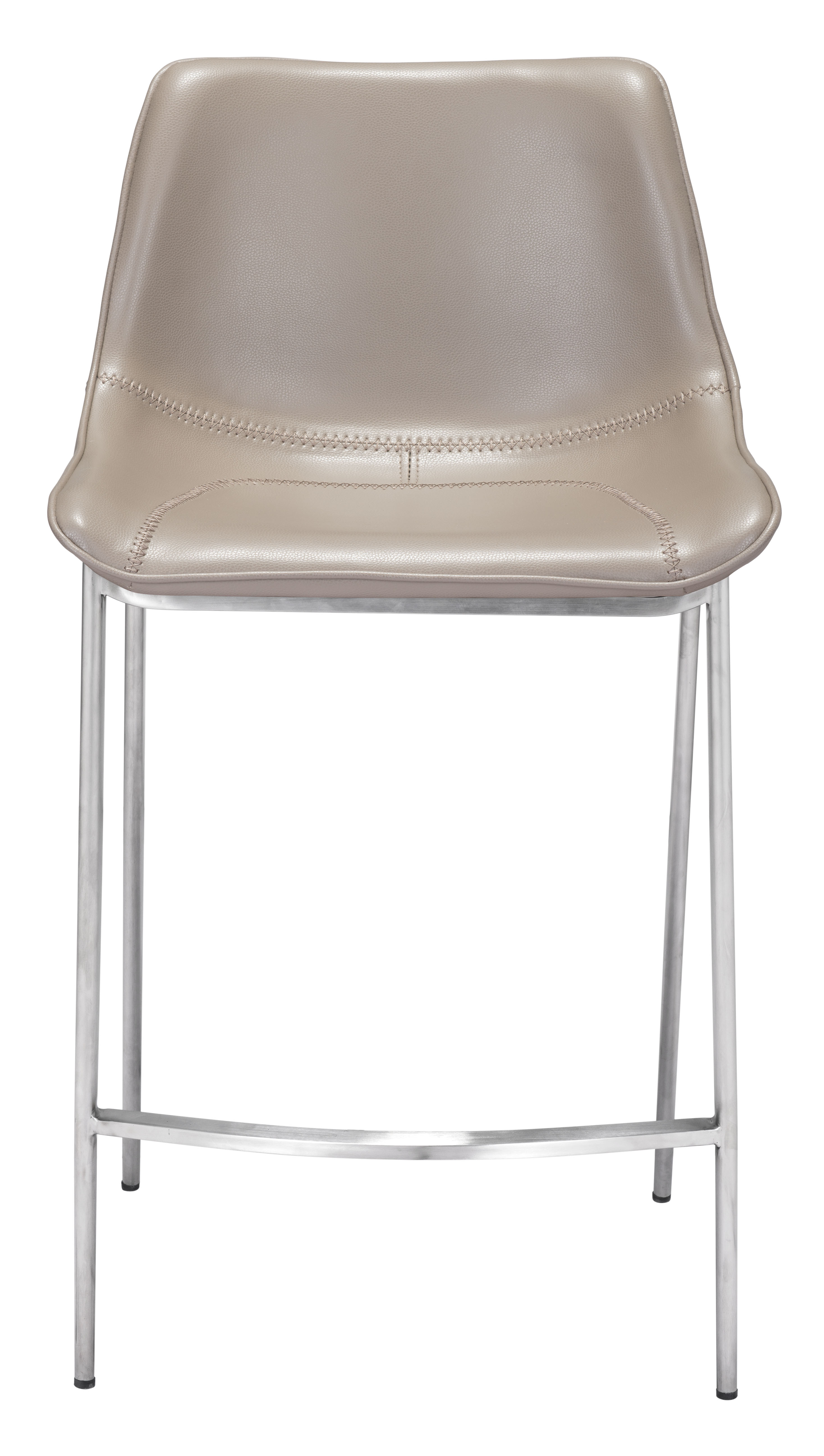 Magnus Counter Stool (Set of 2) Brown & Silver product image
