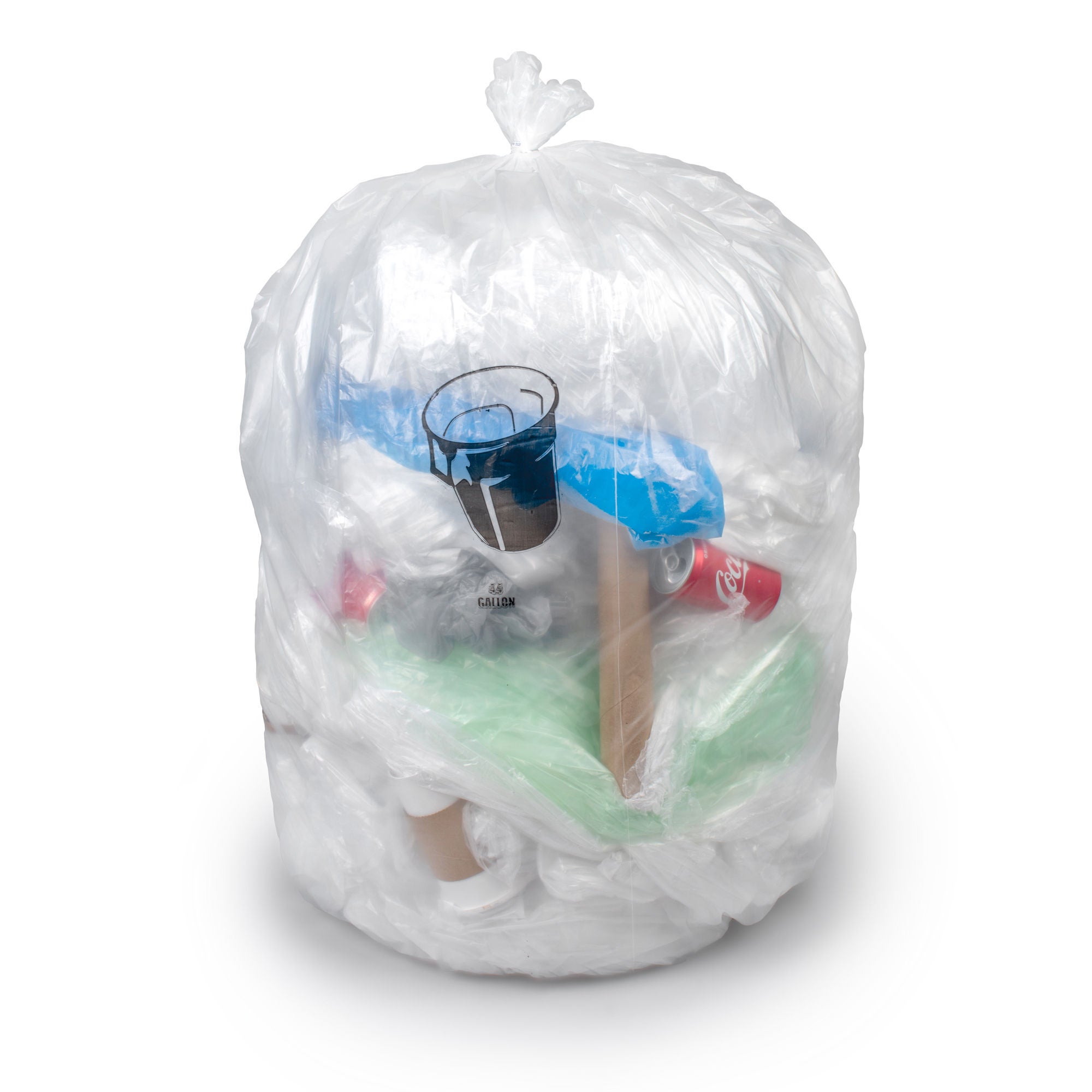 Colonial Bag Light Duty Trash Bag, Clear, 15-gallon Capacity
