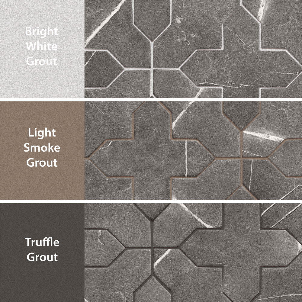 Istanbul Squire Shield Night with Night Cross 6 in. x 8-3/8 in. Porcelain Floor and Wall Tile