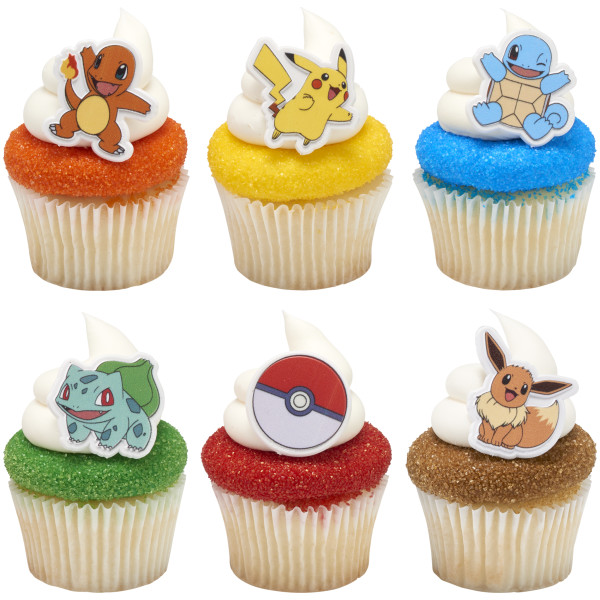 Pokémon Characters Cupcake Rings