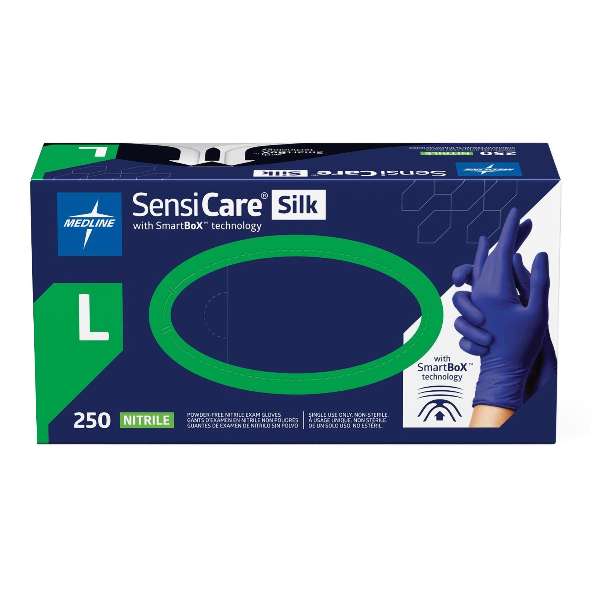 Medline GLOVE, EXAM NITRL LG N/S (250/BX 10BX/CS)